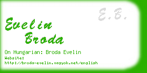 evelin broda business card